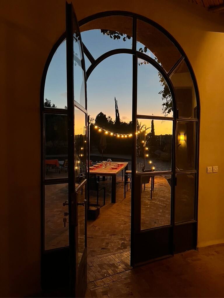 Porte arquée coucher soleil